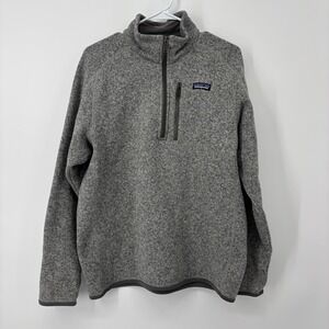 Patagonia Men's Better Sweater 1/4 Zip Pullover Stonewash Gray Size Medium